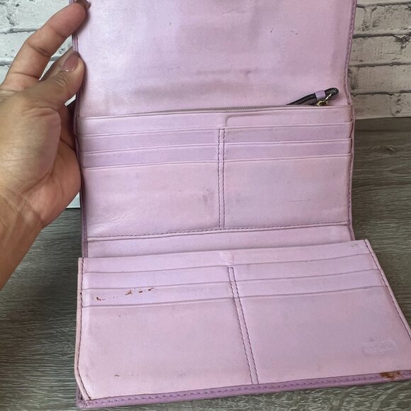 Coach Soho Coach Pink and Brown Clutch with Signature Monogram Wallet - Picture 3 of 6